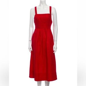 Reformation Red Linen Dress XS